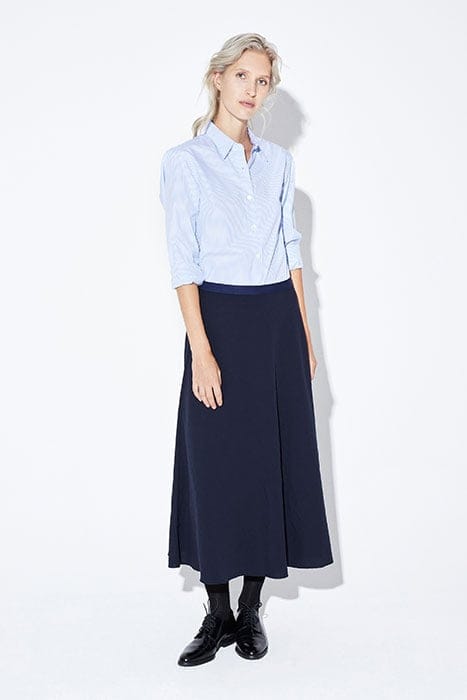 DRAPY CREPE SKIRT MIDNIGHT BLUE 1
