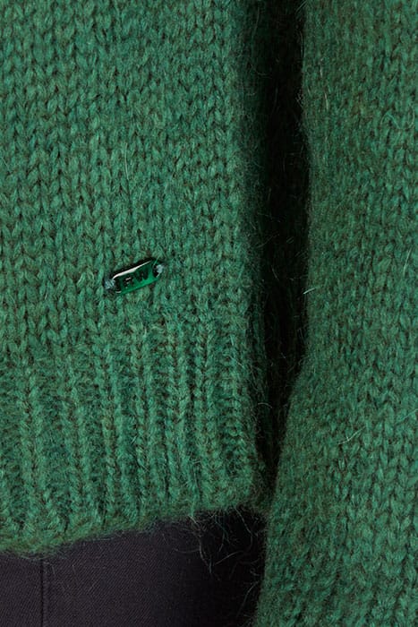 CREW NECK ROUND JACQ SWT LS GREEN 5