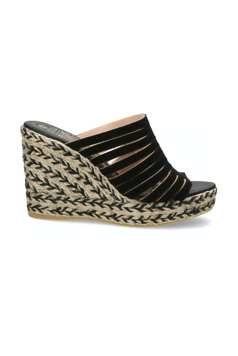 ESPADRILLE SLIPPER 8 CM LUXURY SUEDE BLACK 1