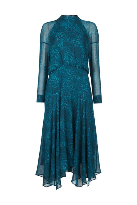 BIG CAT CARLOTTA DRESS TEAL 1