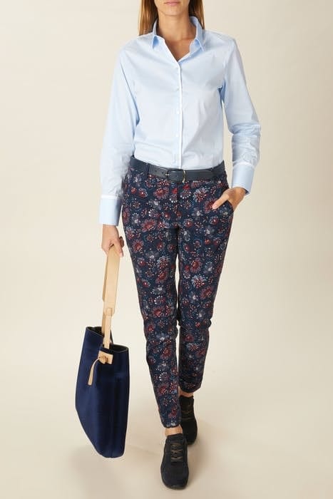 COTTON CHINO PANTS BLUE W90157 5