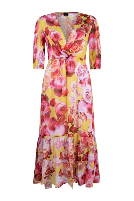 BACI DI DAMA ABITO GEORGETTE S YELLOW/FUCHSIA MULTI-COLOUR 7