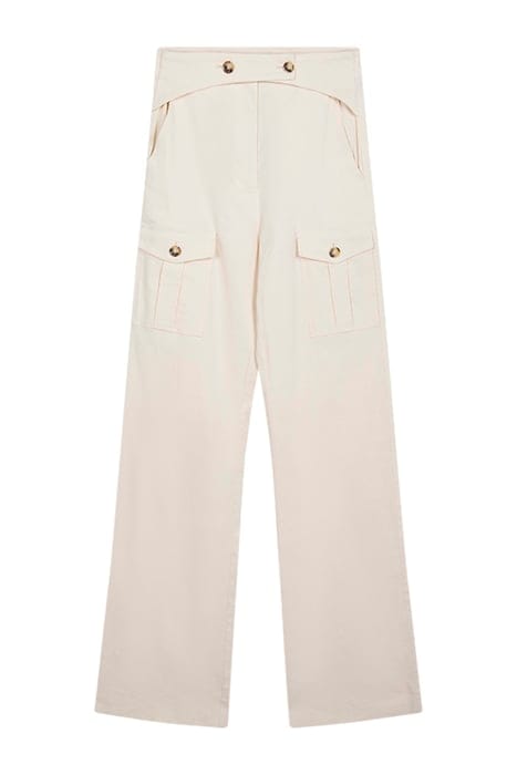 APEMAYA PANTALONE TELA DI LINO SWAN WHITE 1