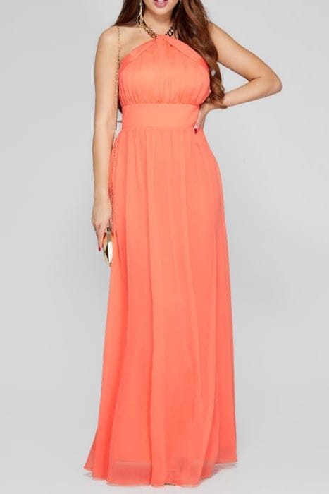 MARCIANO BY GUESS SMITTEN GOWN PEACH FLOWER 2