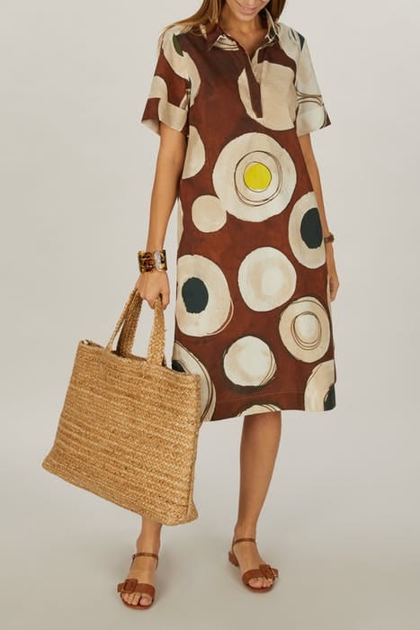 A-LINE DRESS BROWN 2