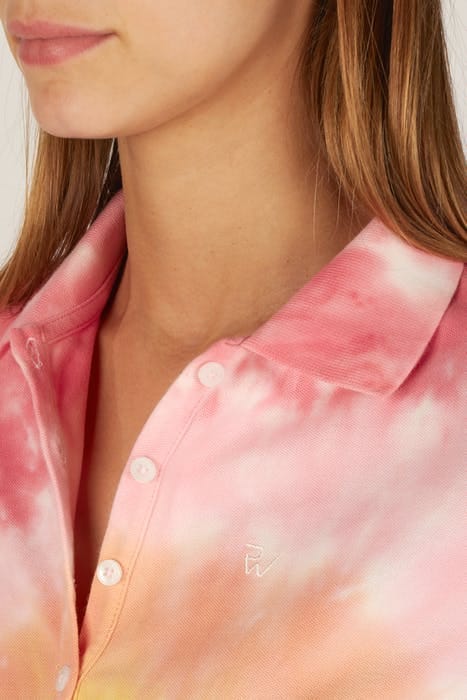 BASIC POLO SHSL TIE&DYE YELLOW 4