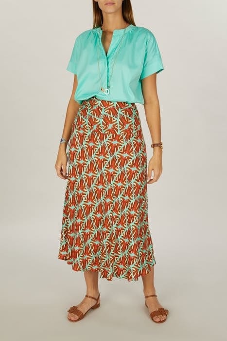 WIDE SKIRT YOKE BROWN 5
