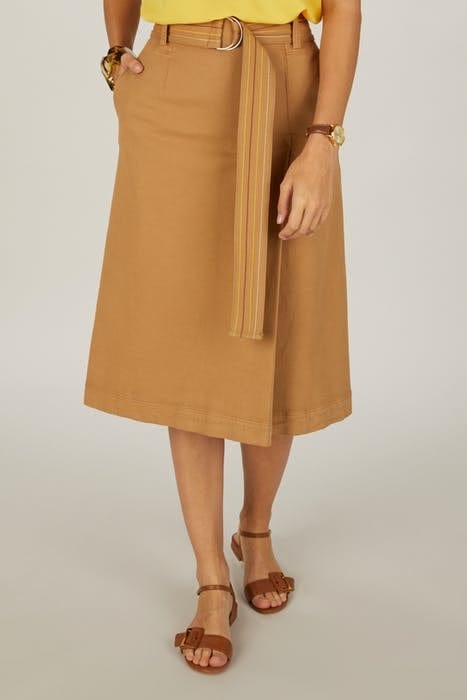 HIGH WAIST SKIRT FANCY BELT BROWN 5