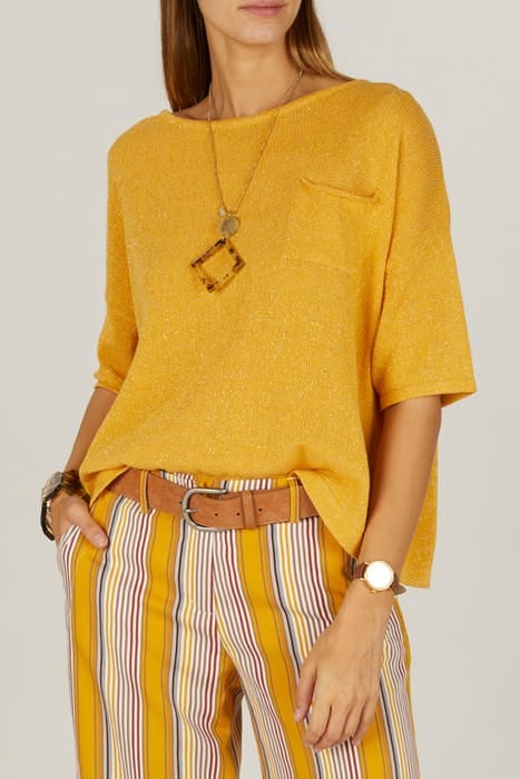 CREW NECK SWT + POCKET SS YELLOW 4