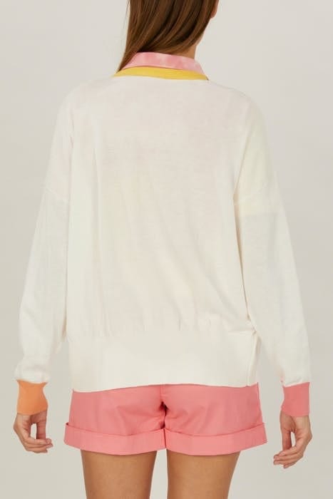 MULTICOLORED CARDIGAN BASE OFF WHITE 5