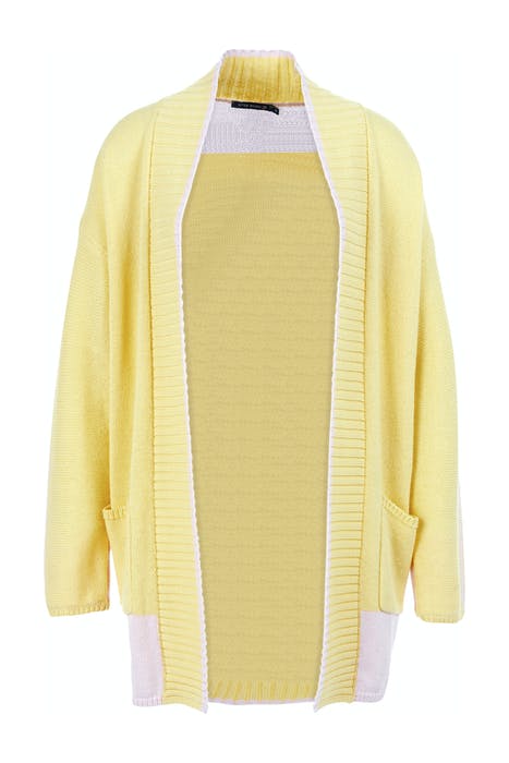 CARDIGAN STRIPE LS DETAILS YELLOW 1