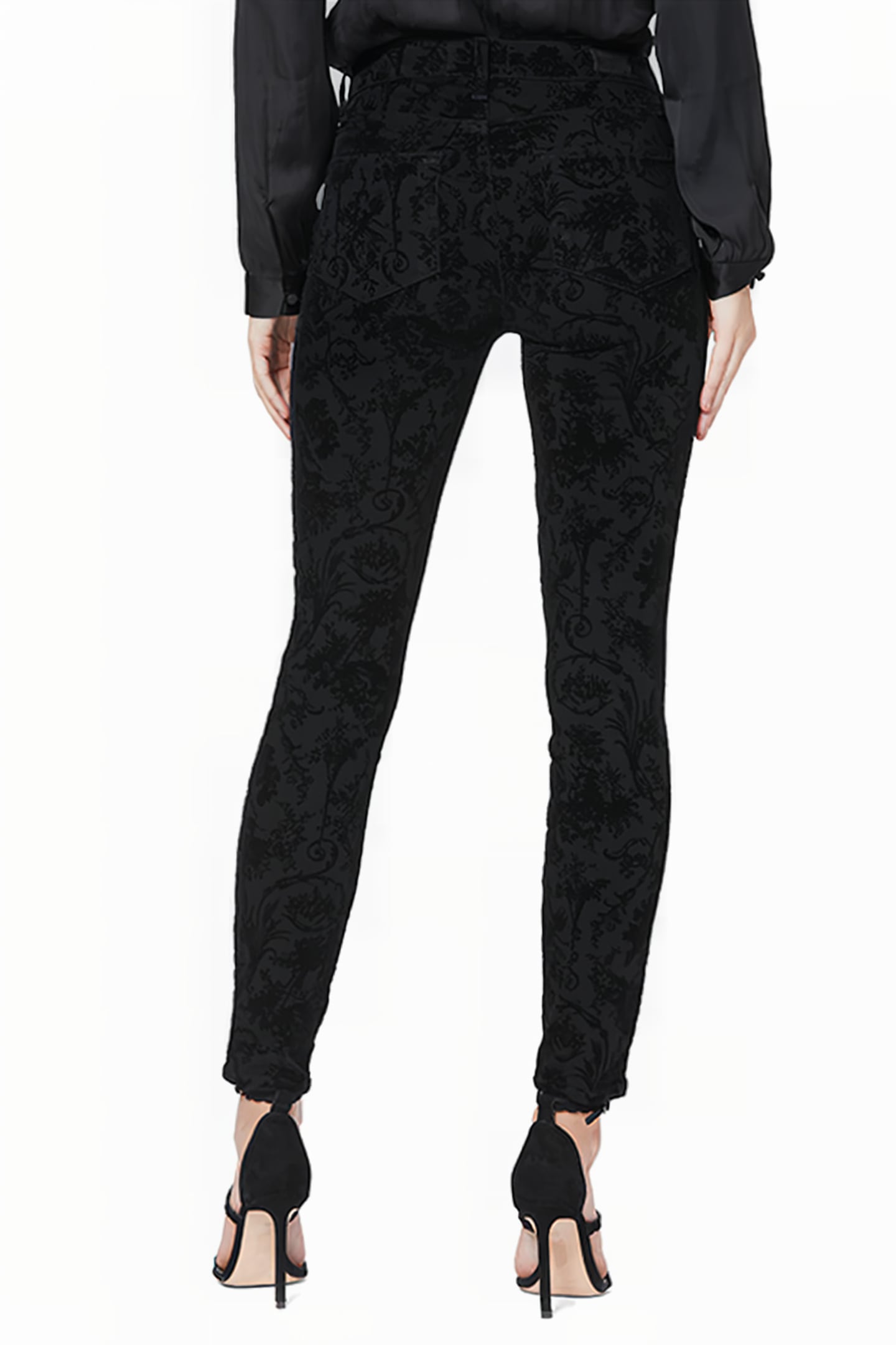 HOXTON ANKLE BLACK FLOCKED VERSAILLE 4