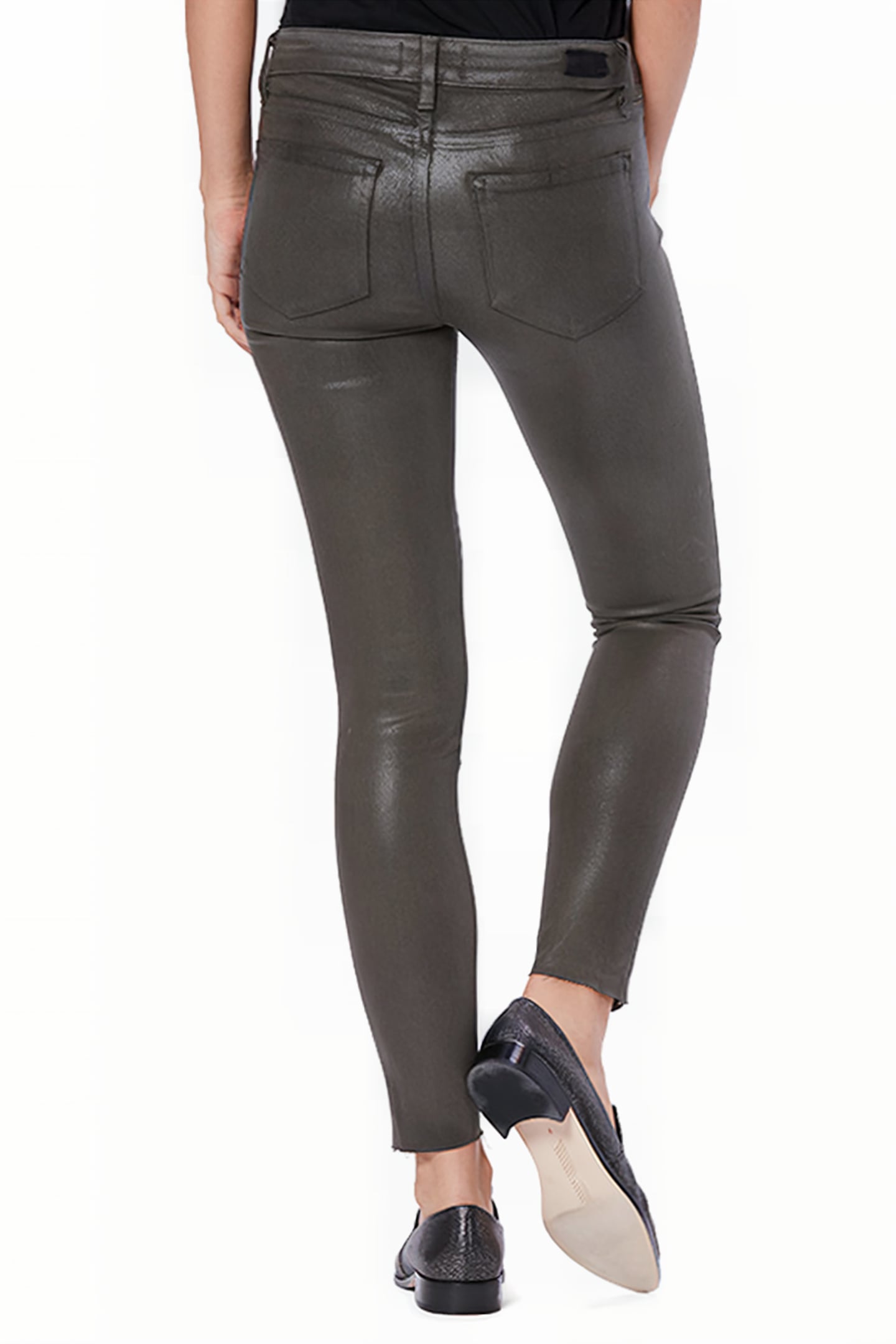 VERDUGO ANKLE RAW HEM CHIVE LUXE COATING 4