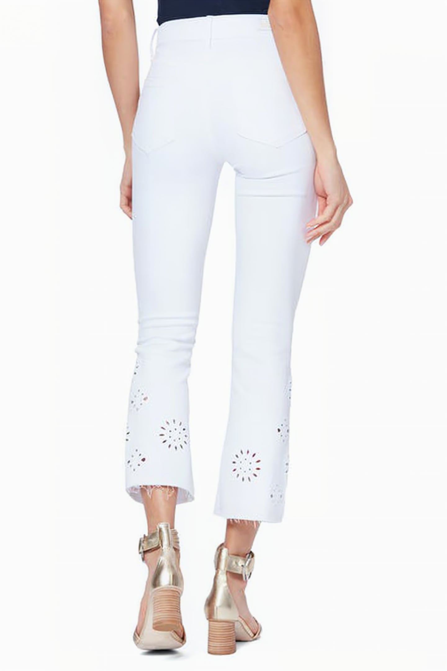 VINTAGE COLETTE RAW HEM CRISP WHITE EMBROIDERED 2