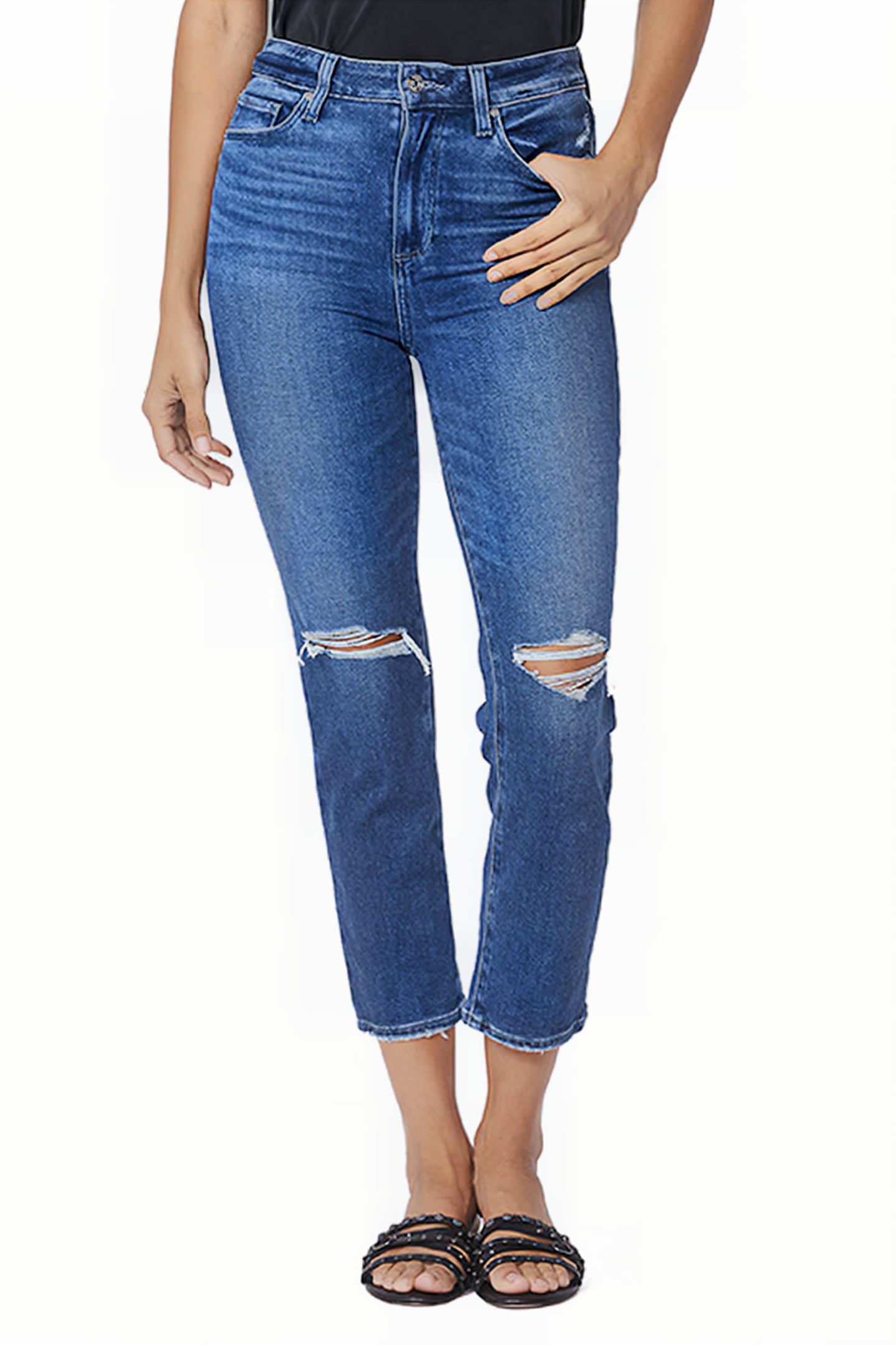 SARAH SLIM CROP STARGAZE DISTRESSED 1
