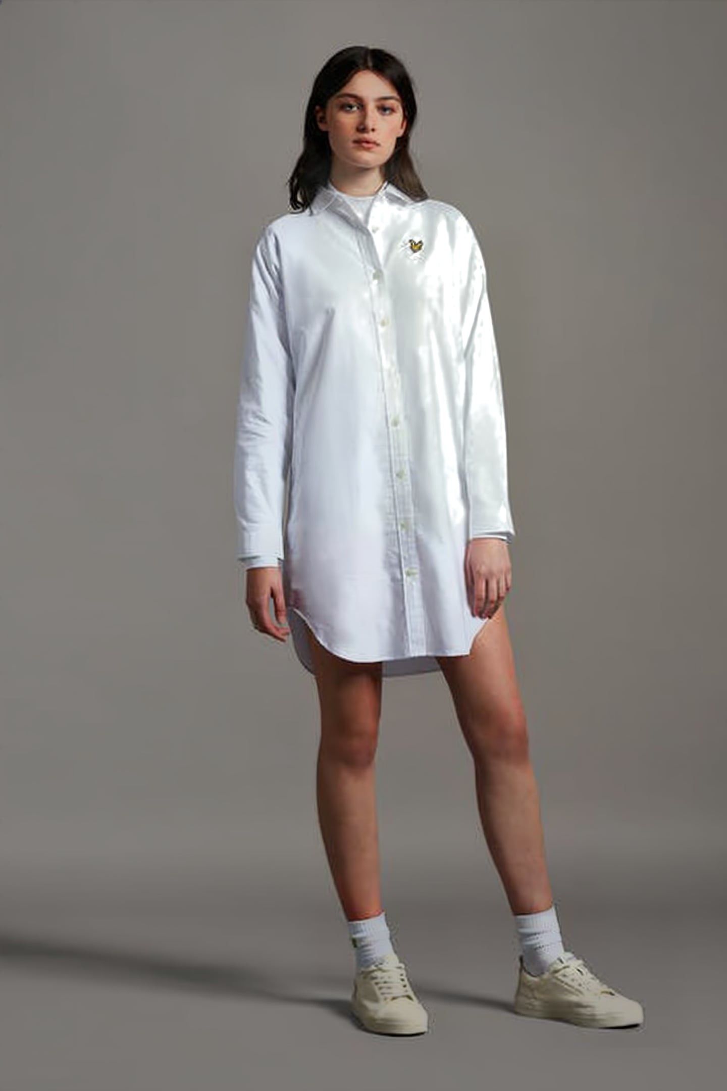 OVERSIZED SHIRT DRESS WHITE 2