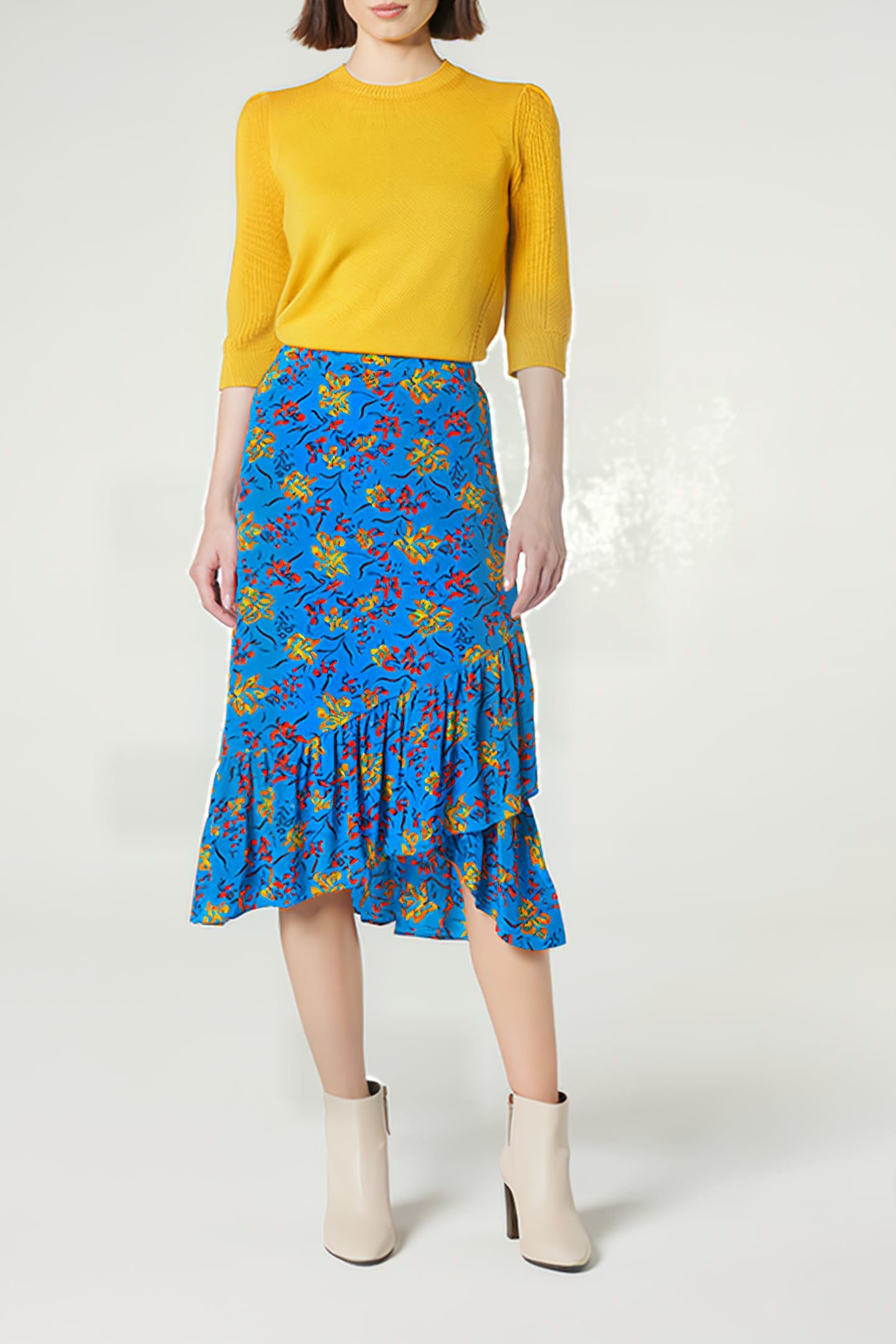 FLORENTIN MIDI SKIRT ULTRABLUE 2