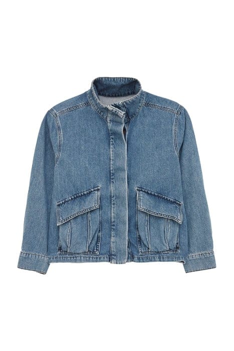 SLOUCHY DENIM UTILITY JACKET MID DENIM 1