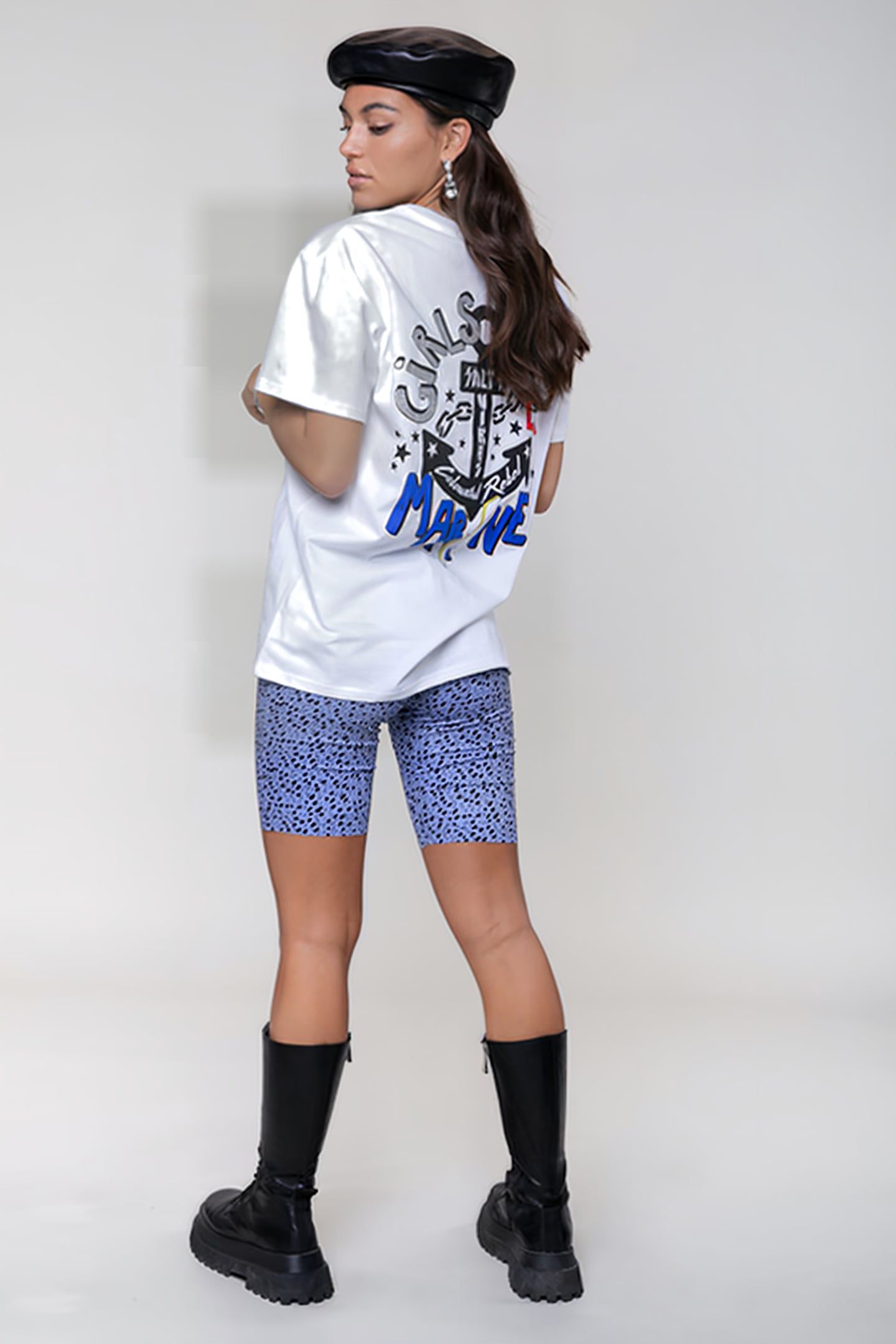 CANDY LEOPARD CYCLESHORT SOFT BLUE 2