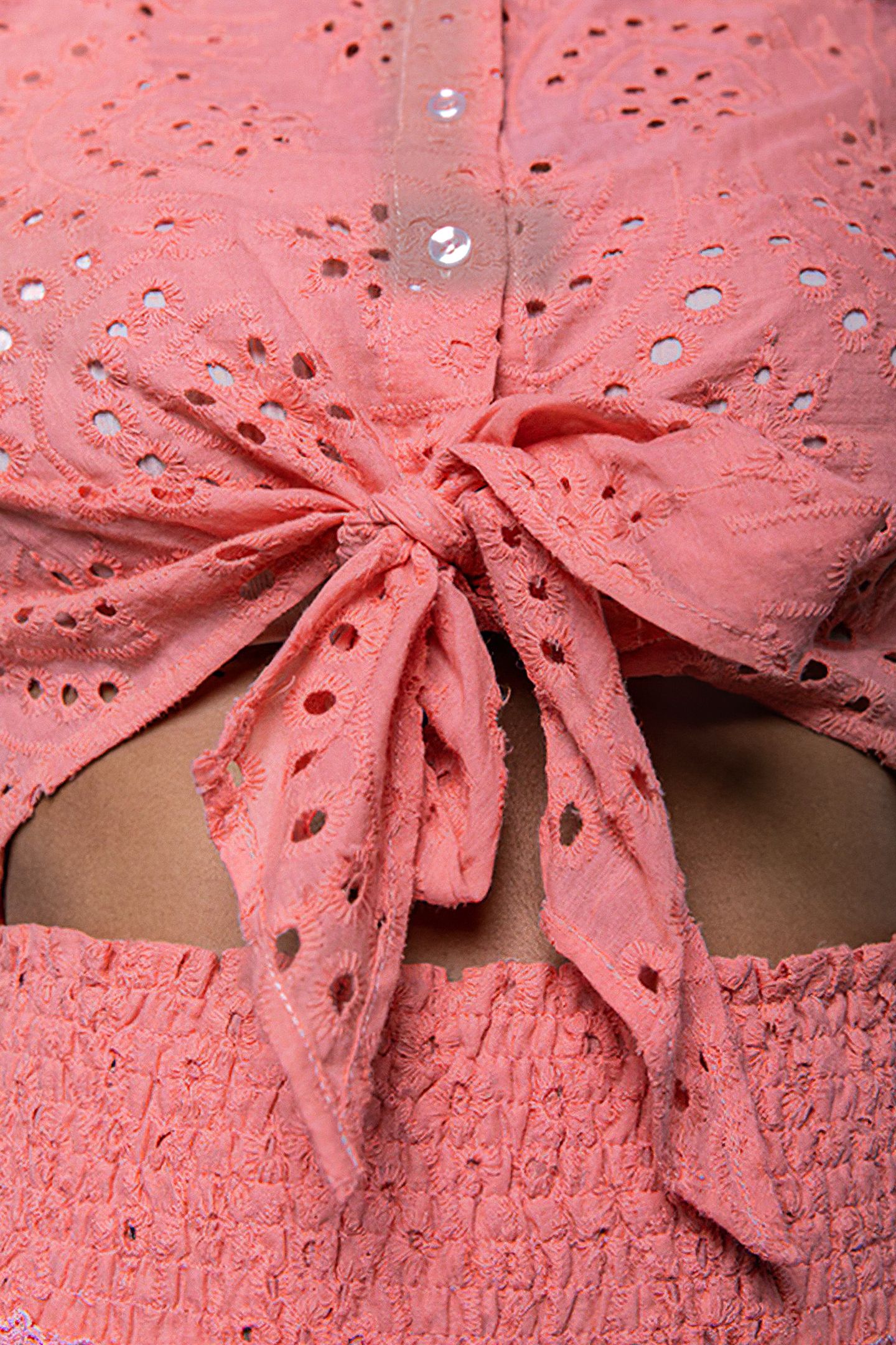 JO BRODERIE ANGLAISE CROPPED BLOUSE PINK 3