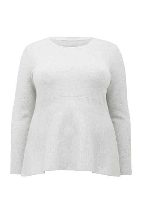 CATIA CURVE PEPLUM HEM FITTED JUMPER GREY MARLE 1