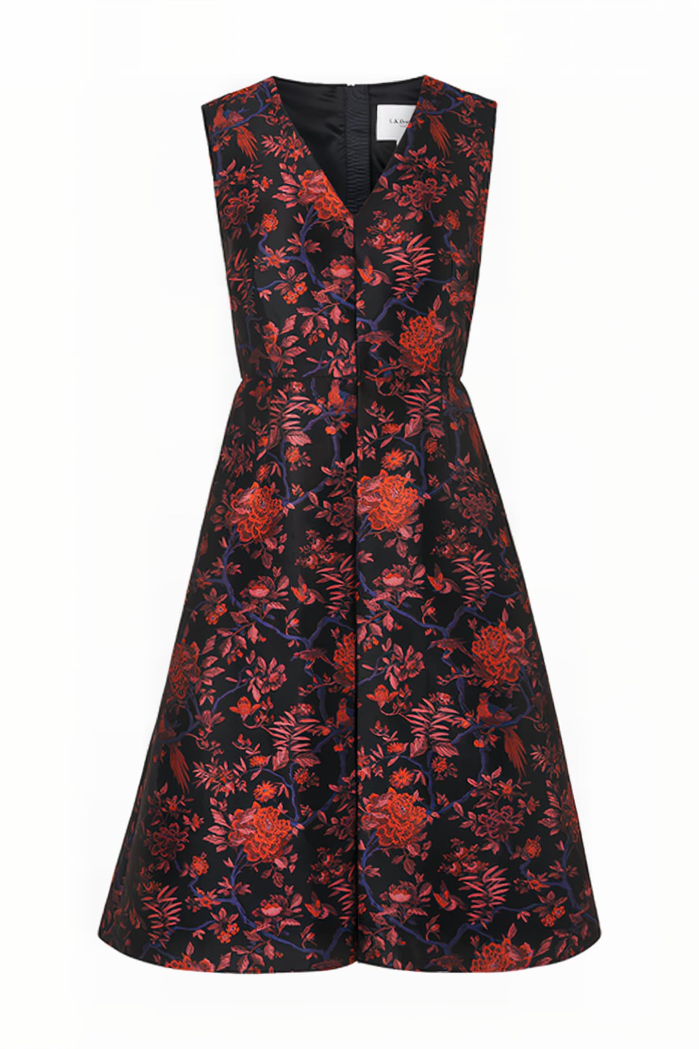DELYSIA MIDI DRESS PRI-BLACK MULTICOLOR 4