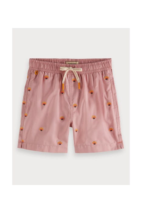 MID LENGTH - SWIMSHORT WITH EMBROIDERY IN RECYCLED POLYESTER 1
