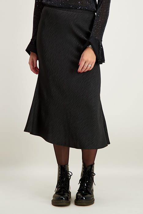 Black midi skirt zebra structure 2