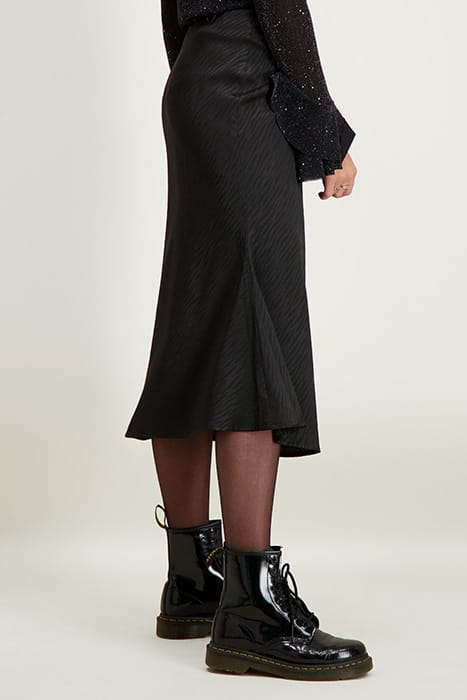 Black midi skirt zebra structure 4