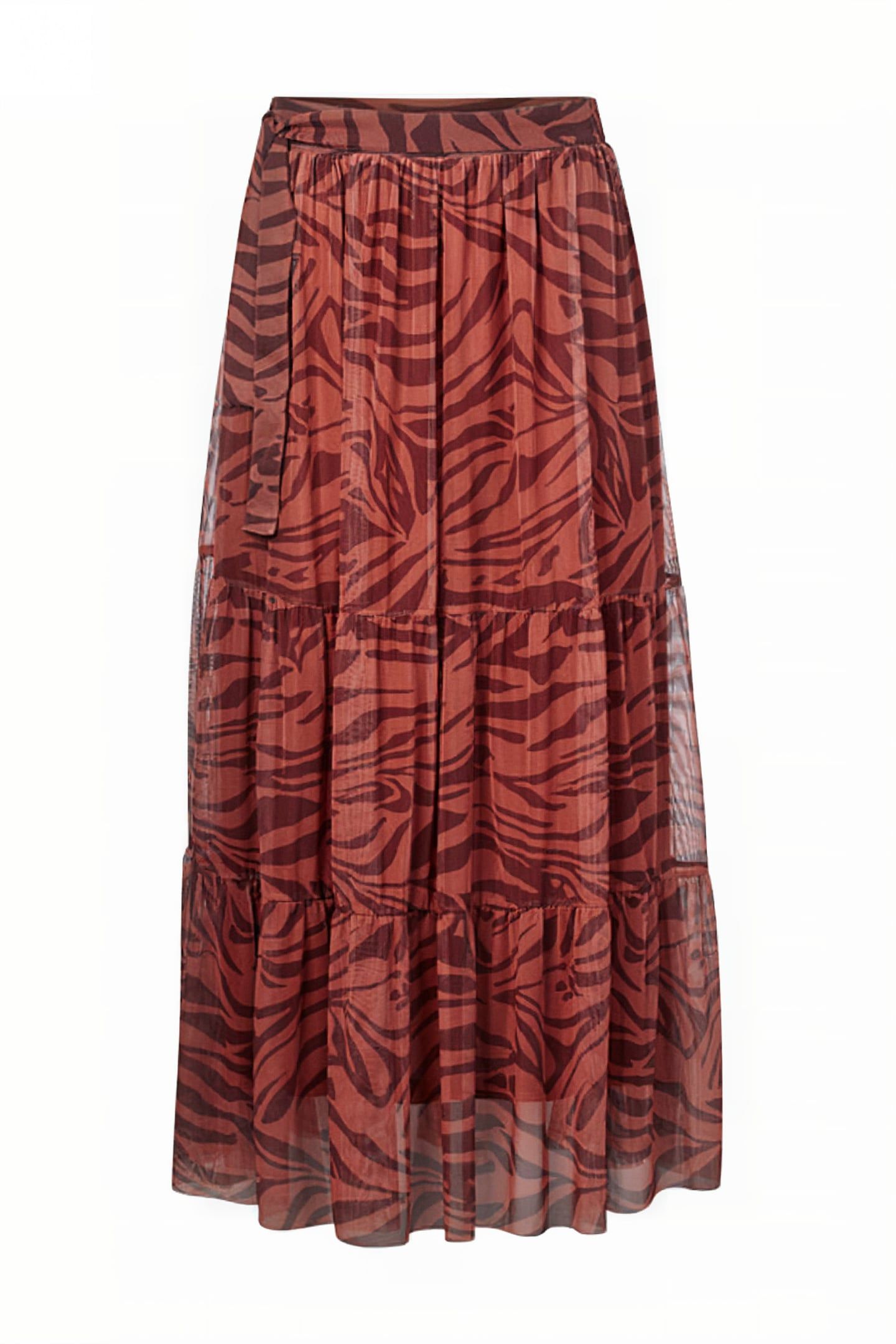 SKIRT PRINTED MESH GINGER SPICE 1