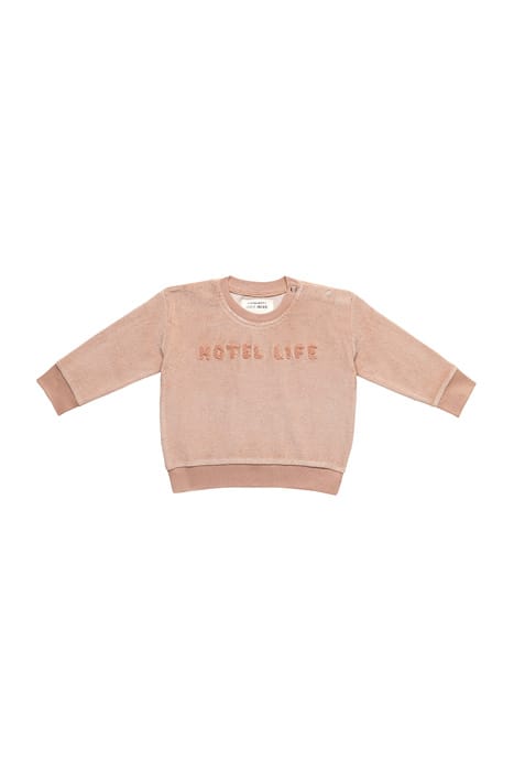BOXY TOWEL SWEATER HOTEL LIFE PINK 1