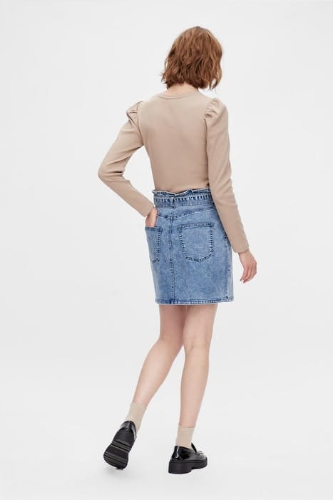 PCEDANA HW DNM SKIRT BC MEDIUM BLUE DENIM 4