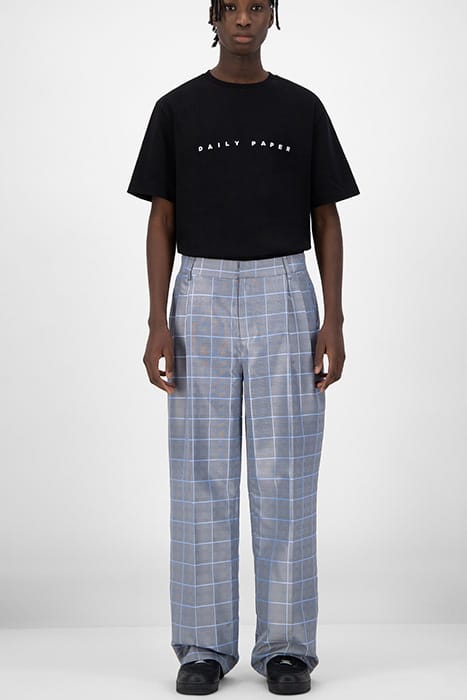 GREY BLUE CHECK KEANU PANTS 1