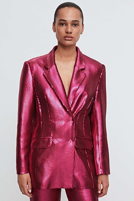 SEQUIN BLAZER BUBBLE GUM PINK 1