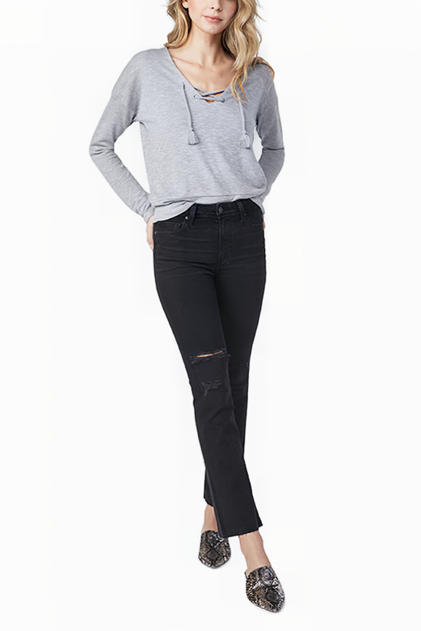 CLAUDINE RAW HEM SLATER DESTRUCTED 3