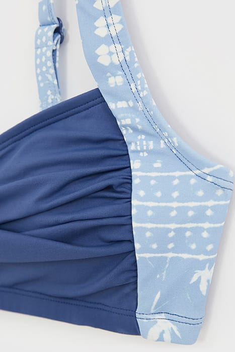 PATCHWORK PANEL BIKINI TOP MID BLUE 5