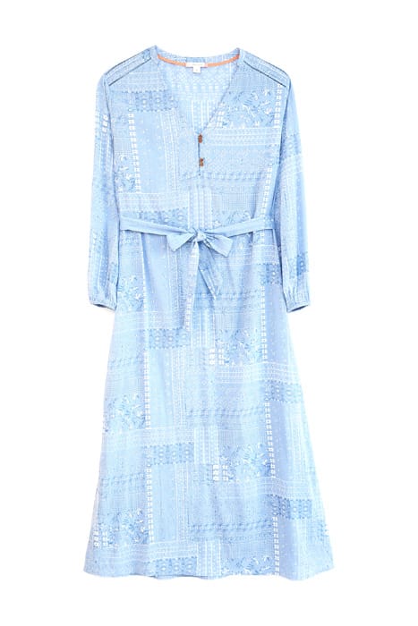 PATCHWORK ECOVERO MAXI DRE BLUE 1