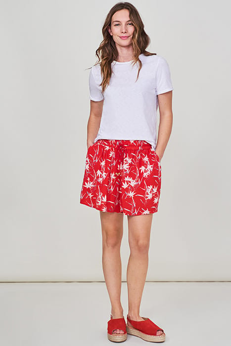 PALM CRINKLE SHORT RED MLT 3