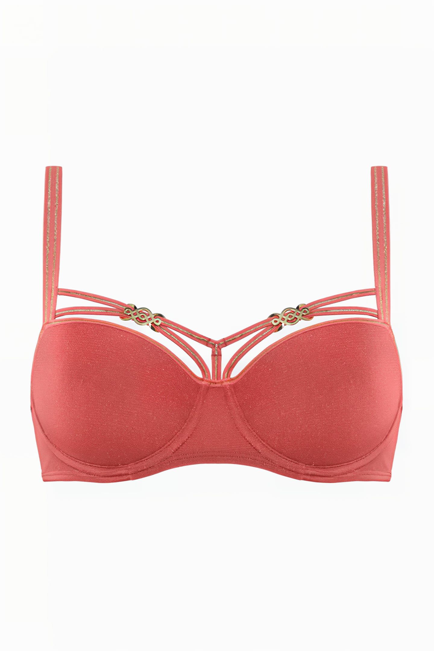 FOREVER SECRET SPARKLING ROSE PLUNGE BALCONY BRA 3