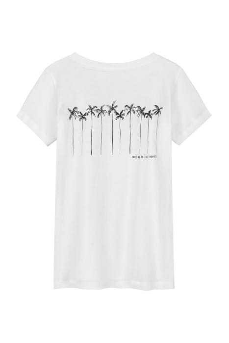 GIRLS TAHITI SKYLINE PALMS T-SHIRT BRIGHT WHITE 2