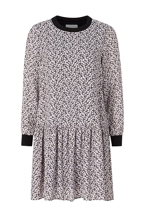MIDI DRESS PRINTED WITH RIP DETAIL LAVENDER 1