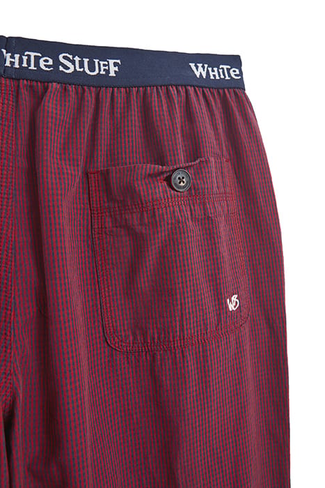 BARDON CHECK POPLIN PJ BOTTOM ORANGE MULTI 5