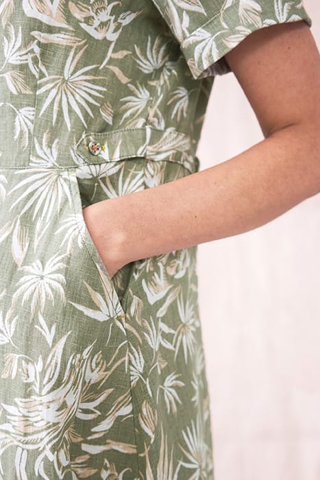 BANTU LINEN TUNIC GREEN MULTI 3