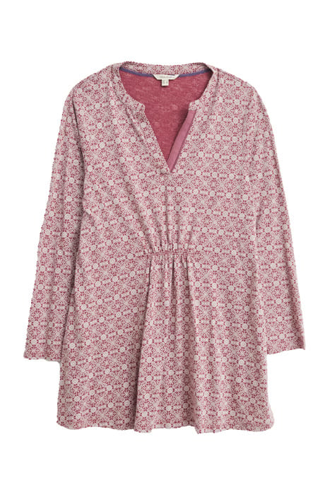 HALLIE JERSEY TUNIC PLUM MULTI 1