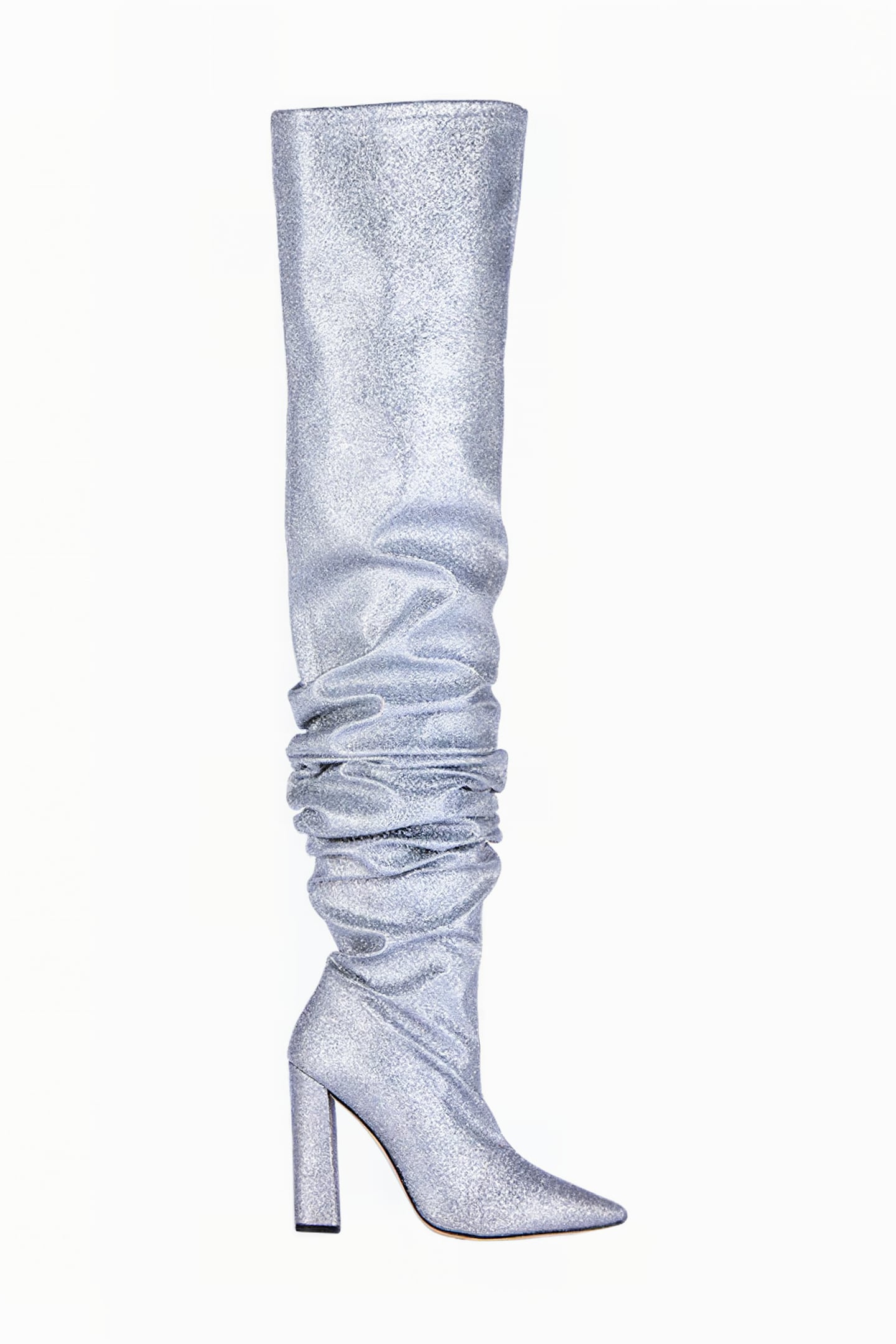 WOMEN S GLITTER OVERKNEES SILVER 1