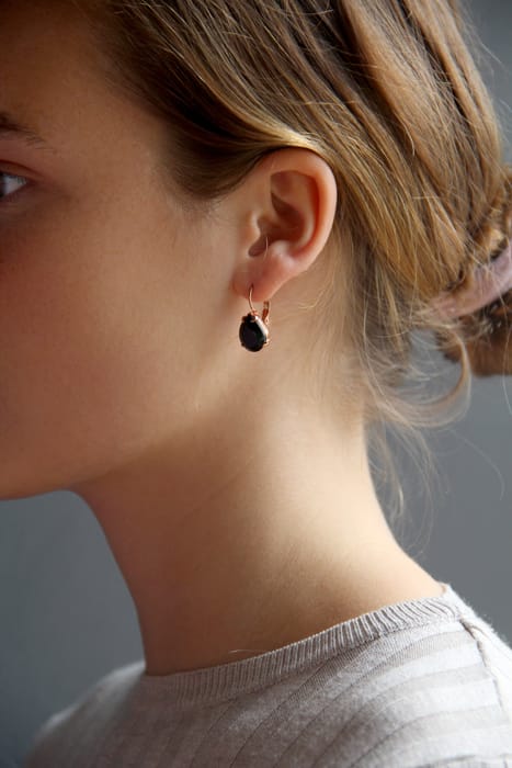 OTAZU LACRIMA JET BLACK EARRINGS BLACK 2
