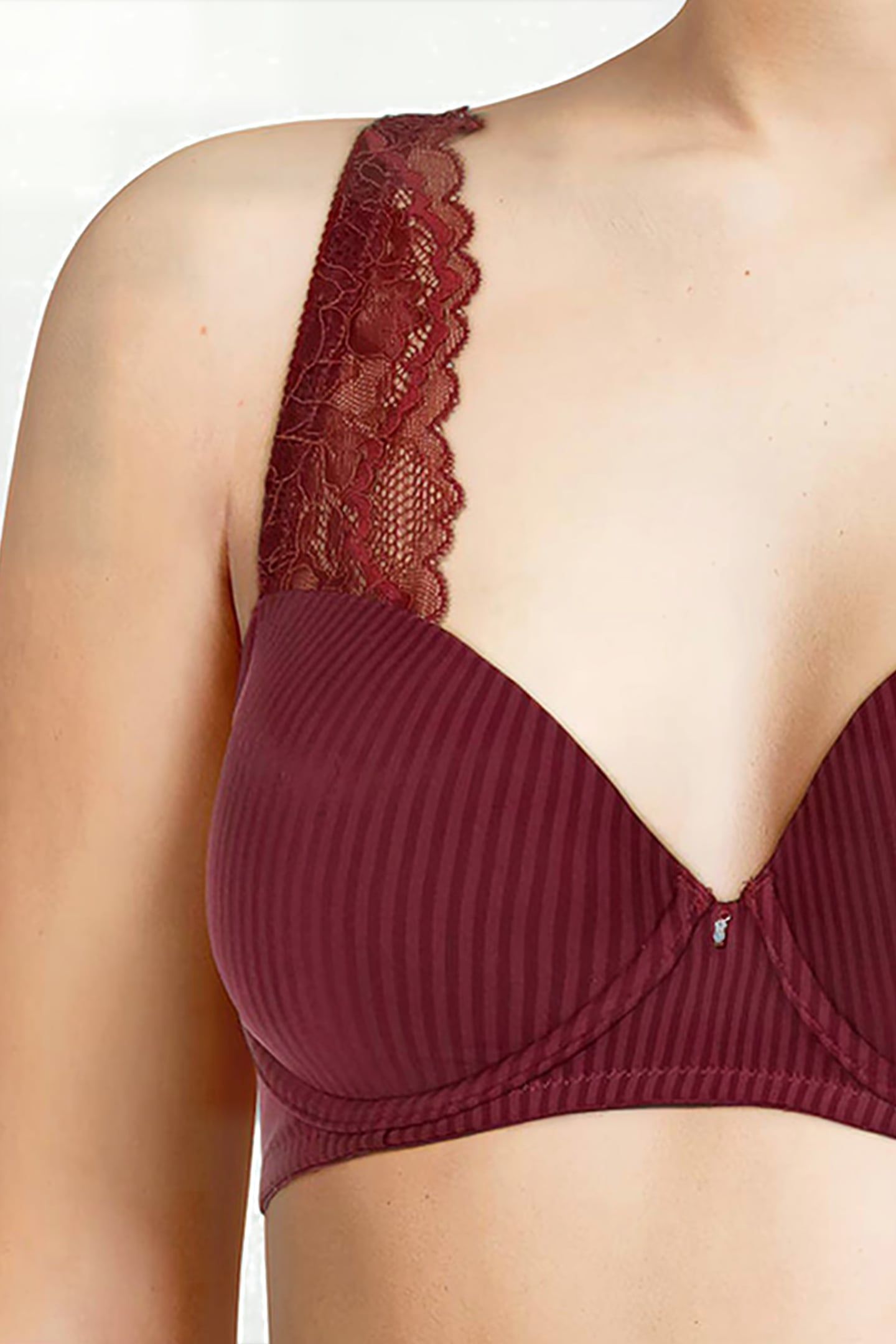 LI BRA T-SHIRT DONNA STRIPE LAC MAHOGANY 3