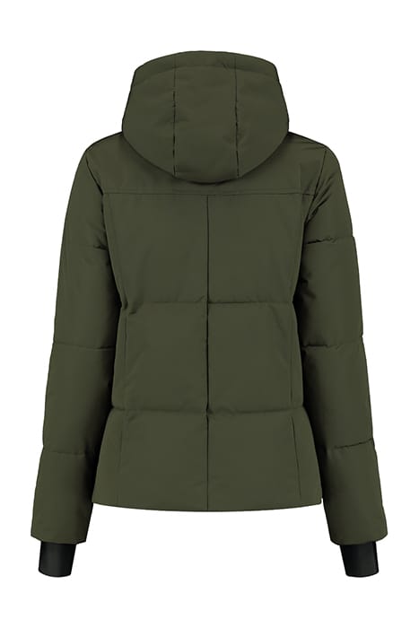 NIKKIE LOGO CHEST SKI JACKET NIGHT FOREST 2