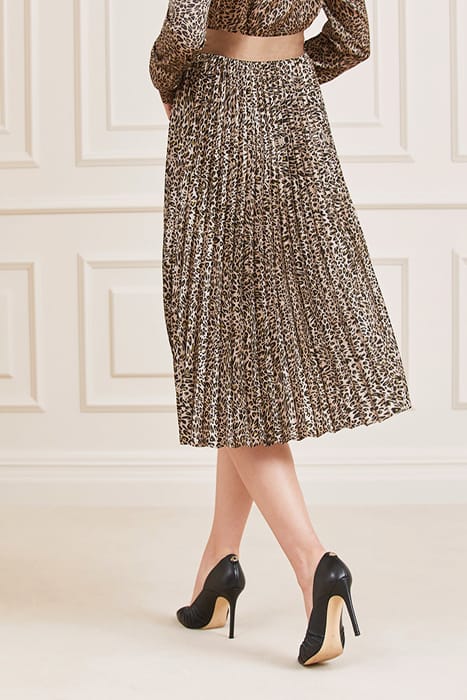 MARCIANO BY GUESS JULIE PLISSE SKIRT ANIMAL SPOTS 2