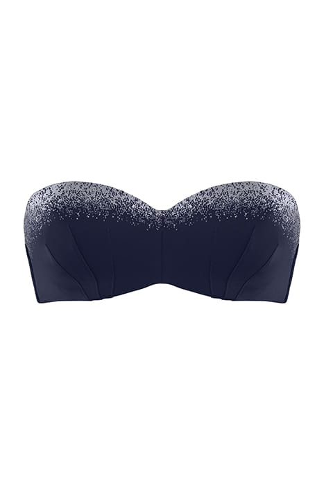 ISHTAR MIDNIGHT BLUE AND SILVER STRAPLESS BIKINI TOP 1